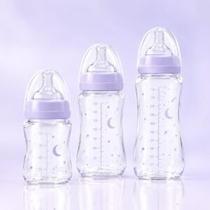 POUPY Biberon en verre col large — gamme POUPY