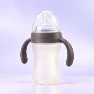 POUPY Biberon silicone nano-argent 240 ml — gamme POUPY