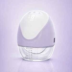 POUPY tire-lait portable blanc et lavande